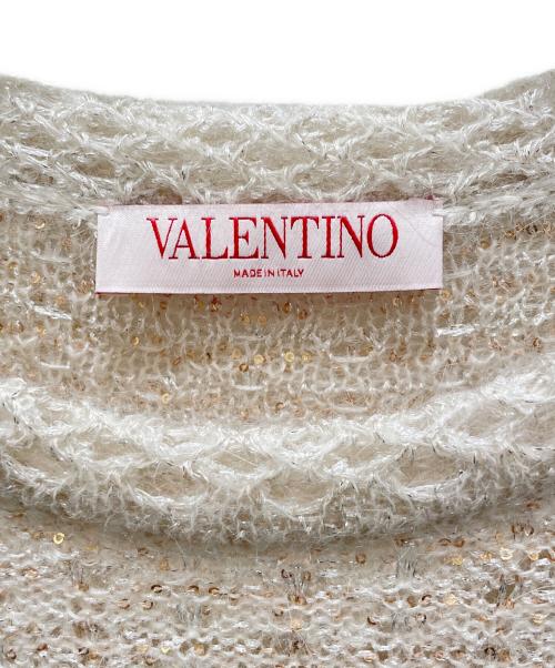 VALENTINO（ヴァレンティノ）VALENTINO (ヴァレンティノ) ラメニットワンピース ベージュ サイズ:Sの古着・服飾アイテム