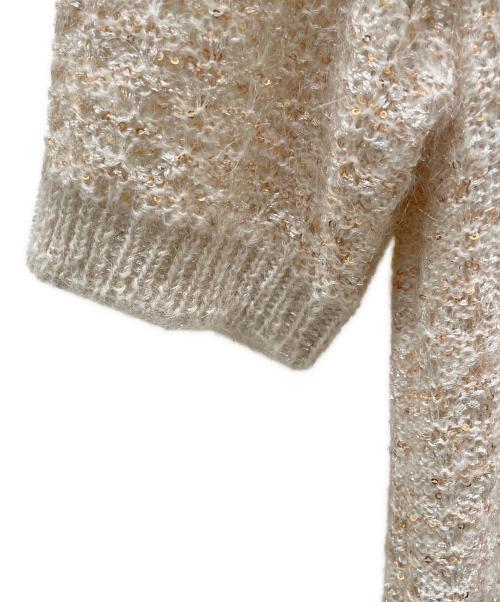 VALENTINO（ヴァレンティノ）VALENTINO (ヴァレンティノ) ラメニットワンピース ベージュ サイズ:Sの古着・服飾アイテム