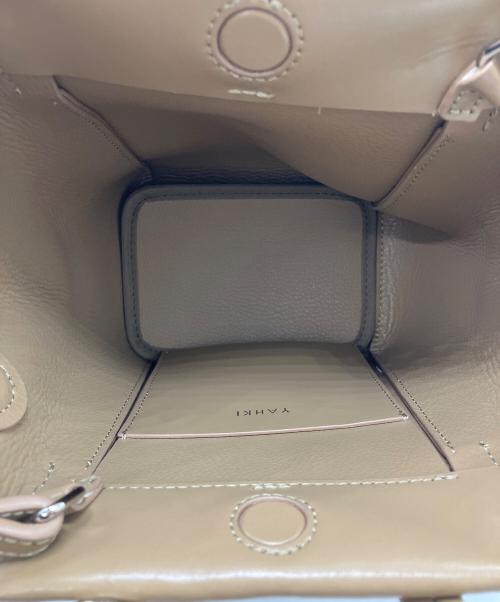 YAHKI（ヤーキ）YAHKI (ヤーキ) 2WAYハンドバッグ ベージュの古着・服飾アイテム