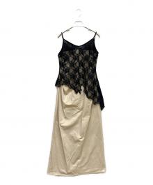 JOSE MOON（ジョゼムーン）の古着「LACE DOCKING DRESS」｜ベージュ