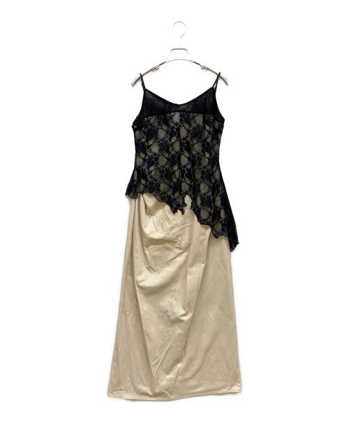 JOSE MOON（ジョゼムーン）JOSE MOON (ジョゼムーン) LACE DOCKING DRESS ベージュ サイズ:38の古着・服飾アイテム