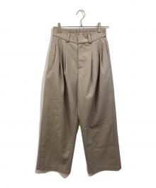 ALVNG AR ANTS（アリヴィングアーアンツ）の古着「タックパンツ」｜ベージュ