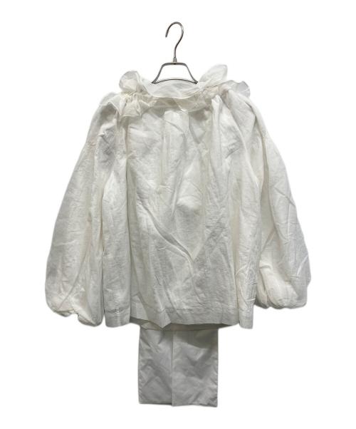 CELFORD（セルフォード）CELFORD (セルフォード) スモックメッシュブラウス ホワイト サイズ:Freeの古着・服飾アイテム