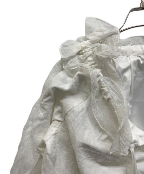 CELFORD（セルフォード）CELFORD (セルフォード) スモックメッシュブラウス ホワイト サイズ:Freeの古着・服飾アイテム