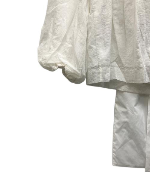 CELFORD（セルフォード）CELFORD (セルフォード) スモックメッシュブラウス ホワイト サイズ:Freeの古着・服飾アイテム