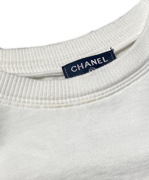 CHANEL（シャネル）CHANEL (シャネル) GABRIELLE CHANEL ロゴスウェット ホワイト サイズ:34の古着・服飾アイテム