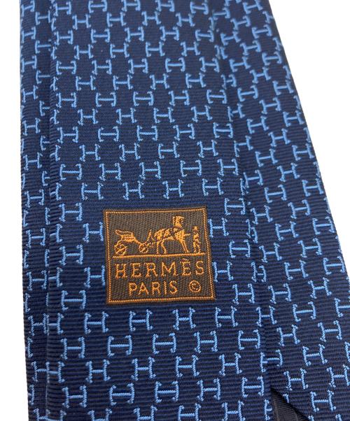 HERMES（エルメス）HERMES (エルメス) ダンシングHネクタイ ネイビー サイズ:下記参照 未使用品の古着・服飾アイテム