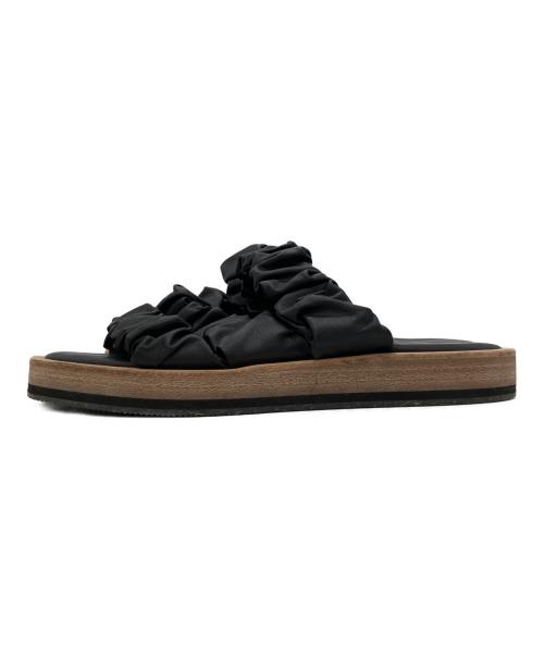 LAURENCE（ロランス）LAURENCE (ロランス) SHIRRING THONG SANDAL ブラック サイズ:36の古着・服飾アイテム