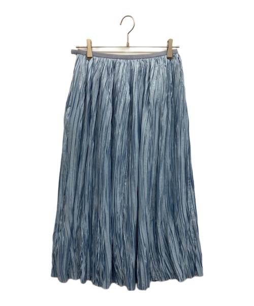 DRAWER（ドゥロワー）Drawer (ドゥロワー) ランダムプリーツスカート スカイブルー サイズ:36の古着・服飾アイテム