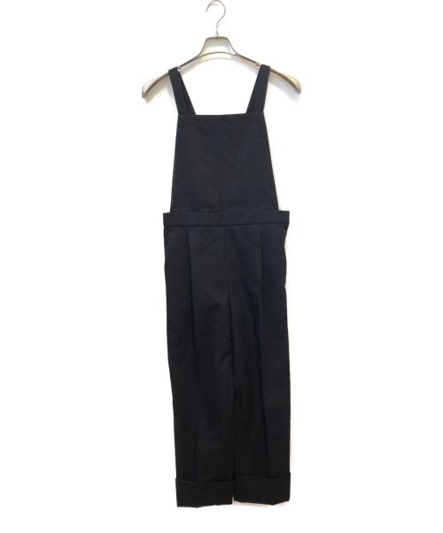 DRAWER（ドゥロワー）Drawer (ドゥロワー) ウールツイルサロペット ブラック サイズ:36の古着・服飾アイテム