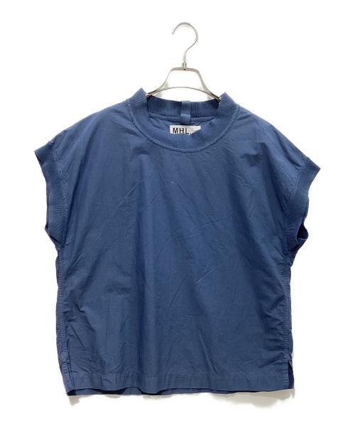 MHL（マーガレットハウエル）MHL (エムエイチエル) HIGHCOUNT COTTON LINEN SHIRT ブルー サイズ:1の古着・服飾アイテム