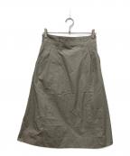 MHLエムエイチエル）の古着「FINE COMPACT COTTON POPLIN SKIRT」｜ベージュ