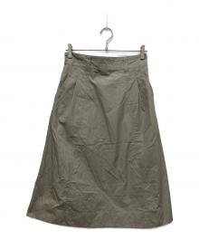 MHL（エムエイチエル）の古着「FINE COMPACT COTTON POPLIN SKIRT」｜ベージュ