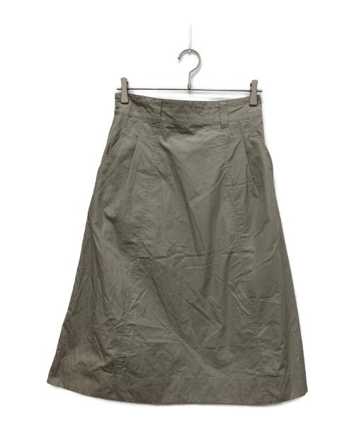 MHL（エムエイチエル）MHL (エムエイチエル) FINE COMPACT COTTON POPLIN SKIRT ベージュ サイズ:2の古着・服飾アイテム