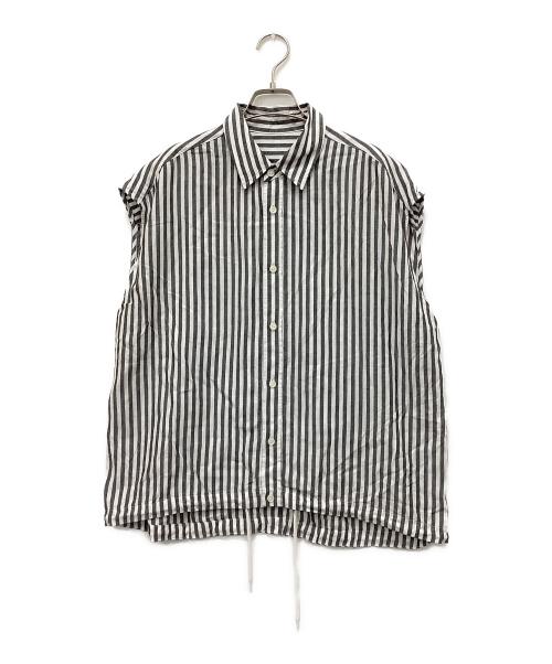 Spick and Span（スピック＆スパン）Spick and Span (スピック＆スパン) リネンブレンドフレンチヘムギャザーシャツ グレー サイズ:Freeの古着・服飾アイテム