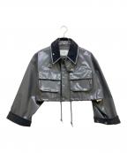 JANE SMITHジェーンスミス）の古着「POLYURETHANE COATING HUNTING BLOUSON/ポリウレタンコーティングハンティングブルゾン」｜グレー