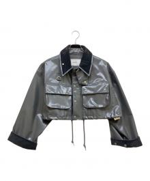 JANE SMITH（ジェーンスミス）の古着「POLYURETHANE COATING HUNTING BLOUSON/ポリウレタンコーティングハンティングブルゾン」｜グレー