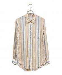 Acne studios（アクネ ストゥディオズ）の古着「マルチストライプシャツ」｜オレンジ