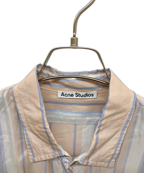 Acne studios（アクネ ストゥディオズ）Acne studios (アクネ ストゥディオズ) マルチストライプシャツ オレンジ サイズ:34の古着・服飾アイテム