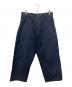 Y's（ワイズ）の古着「80ｓガーメントダイワイドストレートパンツ」｜ネイビー