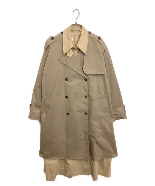 H&M（エイチアンドエム）H&M (エイチアンドエム) ROKH (ロク) ツーピースツイルトレンチコート ベージュ サイズ:Ｍの古着・服飾アイテム