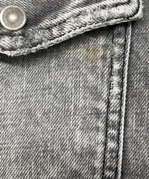 DIESEL（ディーゼル）DIESEL (ディーゼル) D-ROOKE-L ダメージ加工デニムシャツ グレー サイズ:Sの古着・服飾アイテム