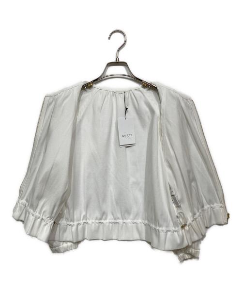 ANAYI（アナイ）ANAYI (アナイ) カラミコットンブルゾン ホワイト サイズ:36の古着・服飾アイテム