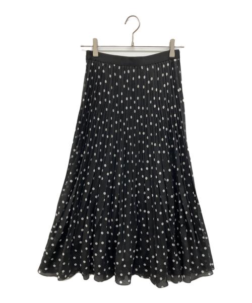ANAYI（アナイ）ANAYI (アナイ) ドットオーガンジープリーツスカート ブラック サイズ:36の古着・服飾アイテム