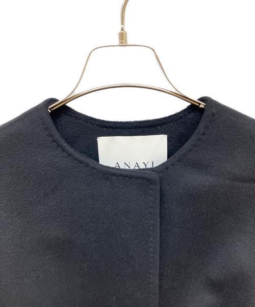 ANAYI（アナイ）ANAYI (アナイ) カシミヤクルーコート ブラック サイズ:36 未使用品の古着・服飾アイテム