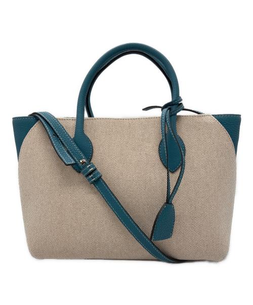 bonaventura（ボナベンチュラ）bonaventura (ボナベンチュラ) Canvas Mia Tote Bag ブルーの古着・服飾アイテム