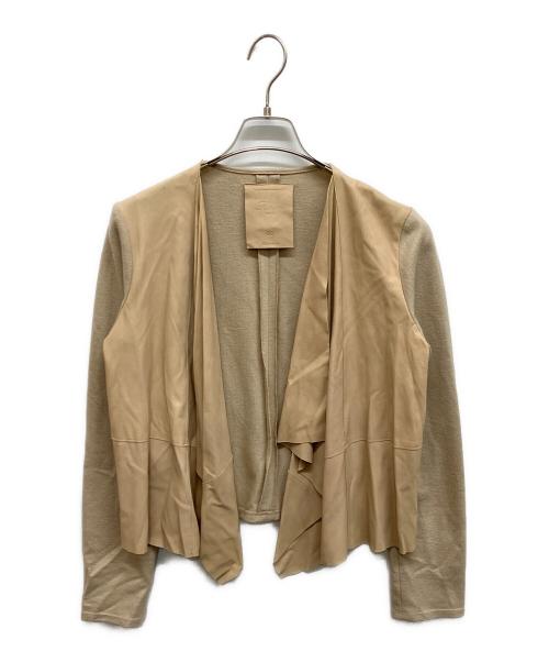 Rawtus（ロゥタス）Rawtus (ロゥタス) ゴートスキン切替ジャケット ベージュ サイズ:38の古着・服飾アイテム