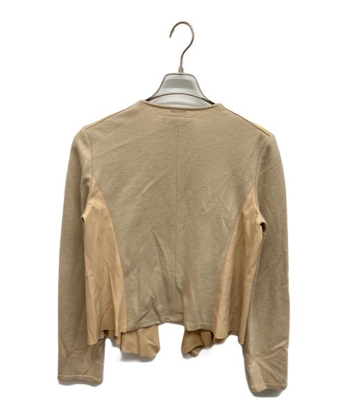 Rawtus（ロゥタス）Rawtus (ロゥタス) ゴートスキン切替ジャケット ベージュ サイズ:38の古着・服飾アイテム