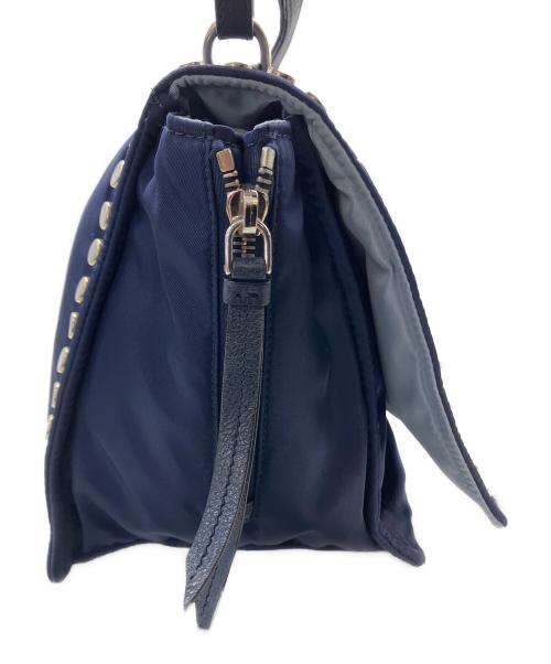 PRADA（プラダ）PRADA (プラダ) エティケット ナイロンショルダーバッグ ネイビーの古着・服飾アイテム