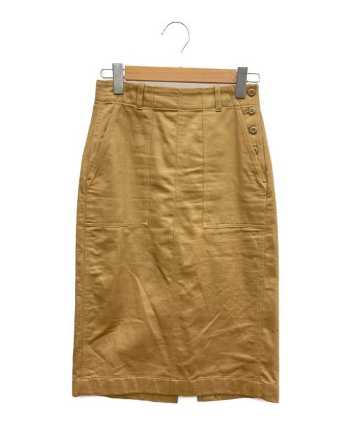 POLO RALPH LAUREN（ポロ・ラルフローレン）POLO RALPH LAUREN (ポロ・ラルフローレン) サイドボタンスカート ブラウン サイズ:SIZE 00の古着・服飾アイテム