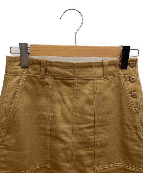 POLO RALPH LAUREN（ポロ・ラルフローレン）POLO RALPH LAUREN (ポロ・ラルフローレン) サイドボタンスカート ブラウン サイズ:SIZE 00の古着・服飾アイテム