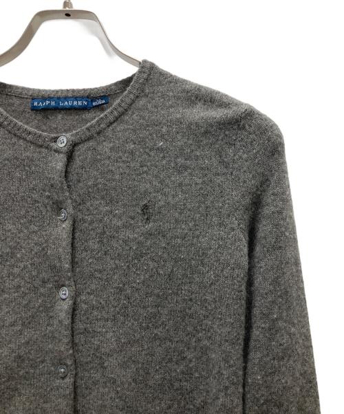 RALPH LAUREN（ラルフローレン）RALPH LAUREN (ラルフローレン) カシミヤ混カーディガン グレー サイズ:XSの古着・服飾アイテム