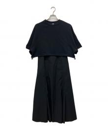 emmi atelier（エミアトリエ）の古着「裏毛TOPSアメスリワンピースSET」｜ブラック