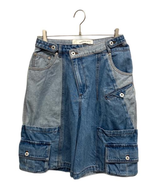 FenG CHen WANG（フェンチェンワン）FENG CHEN WANG (フェンチェンワン) デニムカーゴショーツ インディゴ サイズ:Sの古着・服飾アイテム