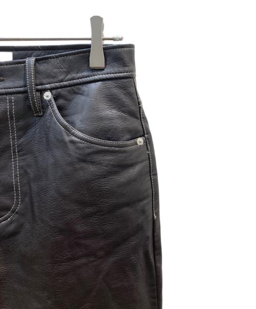 Sefr（セファ）Sefr (セファ) LONDRE シンセティックレザー 5ポケットパンツ ブラウン サイズ:W29の古着・服飾アイテム