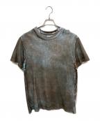 Charlie Constantinouチャーリーコンスタンティノー）の古着「Printed T-shirt」｜ブラウン×ブルー