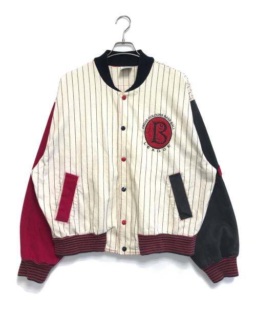 CROSS COLOURS（クロスカラーズ）CROSS COLOURS (クロスカラーズ) スタジャン アイボリー×ブラック サイズ:1の古着・服飾アイテム