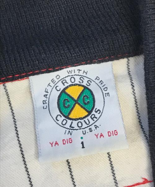 CROSS COLOURS（クロスカラーズ）CROSS COLOURS (クロスカラーズ) スタジャン アイボリー×ブラック サイズ:1の古着・服飾アイテム