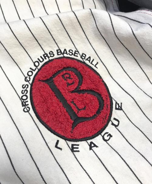 CROSS COLOURS（クロスカラーズ）CROSS COLOURS (クロスカラーズ) スタジャン アイボリー×ブラック サイズ:1の古着・服飾アイテム