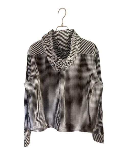 masu（エムエーエスユー）MASU (エムエーエスユー) 25SS HOODED B.D SHIRT ブラック×ホワイト サイズ:46の古着・服飾アイテム