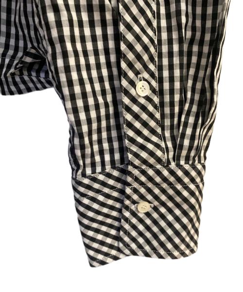 masu（エムエーエスユー）MASU (エムエーエスユー) 25SS HOODED B.D SHIRT ブラック×ホワイト サイズ:46の古着・服飾アイテム