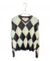 MASU（エムエーエスユー）の古着「REVERSED ARGYLE SWEATER」｜グリーン×ブラック