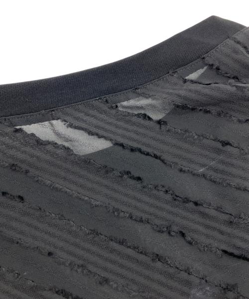 Gabardine K.T（ギャバシンケーティー）Gabardine K.T (ギャバシンケーティー) バイアス柄カットジャカード プルオーバー ブラック サイズ:Mの古着・服飾アイテム