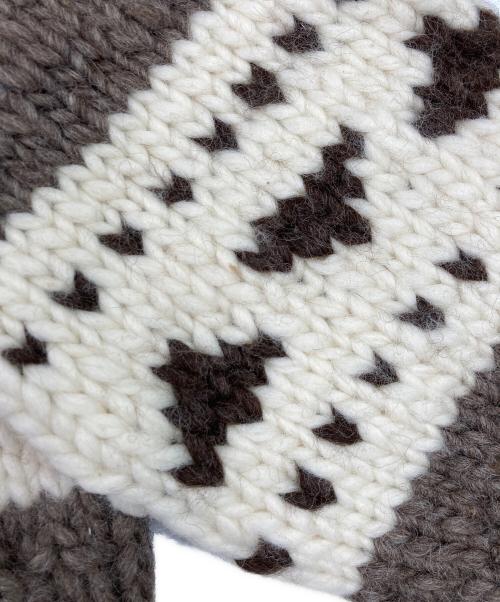 KANATA（カナタ）KANATA (カナタ) カウチンニットカーディガン ブラウン サイズ:記載なしの古着・服飾アイテム