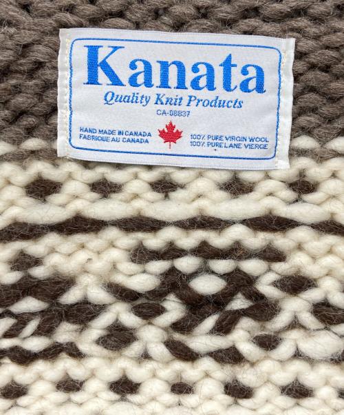KANATA（カナタ）KANATA (カナタ) カウチンニットカーディガン ブラウン サイズ:記載なしの古着・服飾アイテム
