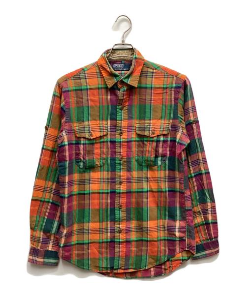 POLO RALPH LAUREN（ポロ・ラルフローレン）POLO RALPH LAUREN (ポロ・ラルフローレン) チェックシャツ オレンジ サイズ:Sの古着・服飾アイテム
